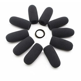 Housses de rechange en mousse pour microphone de casque d’aviation David Clark M-4/M-7