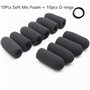Housses de rechange en mousse pour microphone de casque d’aviation David Clark M-4/M-7