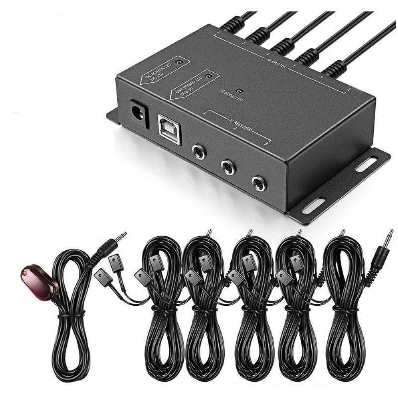 Système de Répétiteur Infrarouge Caché Bolongking - Kit d'Extension Infrarouge avec 1 Récepteur et 10 Émetteurs, Prise EU