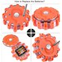 Tobfit Éclairage routier LED Gyrophare Balise De Signalisation lumineuse LED Lampe d'Avertissement Clignotant Eclairage d'urgenc