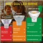 Bonlux gu4 mr11 LED 12V Light, 3W spot blanc chaud 3000k spot remplacement 35w lampe réflecteur ampoule 350lm spot 38 ° angle de