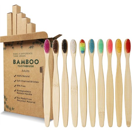 GeekerChip Brosses à Dents en Bambou