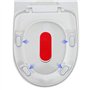 Tampons Abattant WC 8 Pièces Patins Pare-chocs de Siège de Toilette Patins pour Abattant de Toilette pour Maison Hôtel Restauran