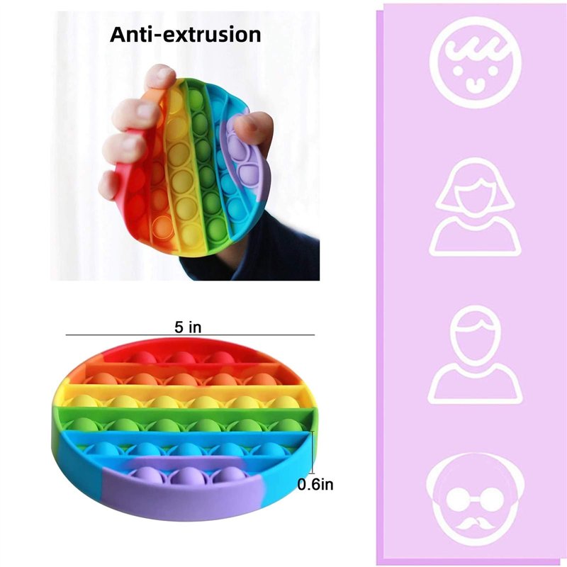 Image secondaire de PUTOWUT Pop Bubble Fidget Sensory Jouets Sensoriels à Bulles Pincez sensorielle Jouet Silicone Anti-Stress Jouets de Soulagement