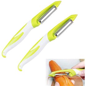 QitinDasen 2Pcs Professionnel Droites Éplucheur