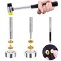 150 Boutons Pression en Métal,Boutons-Pression en Métal de 6 Couleurs avec Trousse à Outils,pour Sacs à Dos de Chemise en Cuir,C