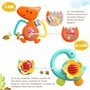 TINOTEEN Bébé Hochets Jouets Ensemble, 5 Pcs Anneau De Dentition Shaker Grab Spin Hochet Jouet pour 3 6 9 12 18 Mois Bébés Infan