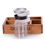 VASANA Lot de 6 récipients vides en plastique transparent avec couvercles noirs pour crème, lotions, pommades et produits cosmét