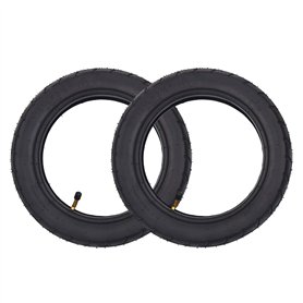 Lot de 2 ensembles de pneus 12 1/2 x 2 1/4 (12.5 x 2.25) + chambre à air avec tige coudée TR-87 remplacement pour Pocket Mod Bal