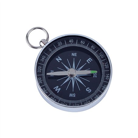 Boussole Haute Précision avec Bordure en Aluminium Format de Poche pour Le Camping en Plein Air