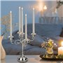 Chandelier 5 Bras Vintage en Métal Bougeoir Candélabre Chandelier au Design Style Rétro Artisanat Bougeoir Stand pour Décoration