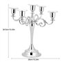 Chandelier 5 Bras Vintage en Métal Bougeoir Candélabre Chandelier au Design Style Rétro Artisanat Bougeoir Stand pour Décoration