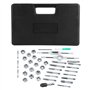 Coffret Tarauds et Filières 40 Pièces M3 - M12 Jeu de Tarauds Kit Tarauds à Goujure Filières de Filetage Extracteurs de Vis Kit 