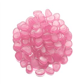 Mdurian 200Pcs Pierre Lumineuse Galet Lumineux Cailloux Brillants dans Le Noir pavés pour Maison Jardin passerelle Aquarium Pati