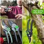 Sécateur de jardin, sécateur pour jardinage robuste avec lames en acier inoxydable antirouille, meilleur sécateur de jardin prof