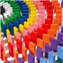 WANGZAIZAI 120 pièces en Bois Domino Bloc Ensemble Enfants début éducatif bâtiment Amusant Domino Jeu de Course Jouet Cadeau d'a