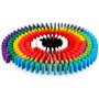 WANGZAIZAI 120 pièces en Bois Domino Bloc Ensemble Enfants début éducatif bâtiment Amusant Domino Jeu de Course Jouet Cadeau d'a