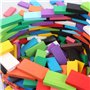WANGZAIZAI 120 pièces en Bois Domino Bloc Ensemble Enfants début éducatif bâtiment Amusant Domino Jeu de Course Jouet Cadeau d'a