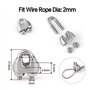 2mm Cable inox,Corde en Acier Inoxydable à Suspendre Kit,15M/2mm Câble en Acier Inoxydable Revêtu avec M5 Tendeurs de Fil,Serre-