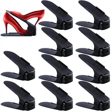 SaiXuan Lot de 10 Support/Empiler à Chaussures Réglables