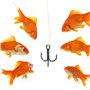 130 Pcs Triple Hameçon Pêche Trident Peche Triples Hameçons Barbelés Acier à Haute teneur en Carbone Taille 4# 6# 8# 10#