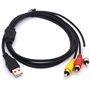 USB mâle vers 3 RCA mâles