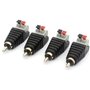 OpenII Connecteur d'alimentation pour caméra de vidéosurveillance - Pour haut-parleur audio et vidéo - Connecteur RCA mâle vers 