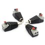 OpenII Connecteur d'alimentation pour caméra de vidéosurveillance - Pour haut-parleur audio et vidéo - Connecteur RCA mâle vers 