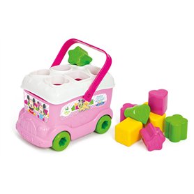 Clementoni - Le Bus des Formes -Minnie - Jouet Disney - Jeu Sensoriel pour Enfant - Développe la Motricité et Le Sens de l'Obser