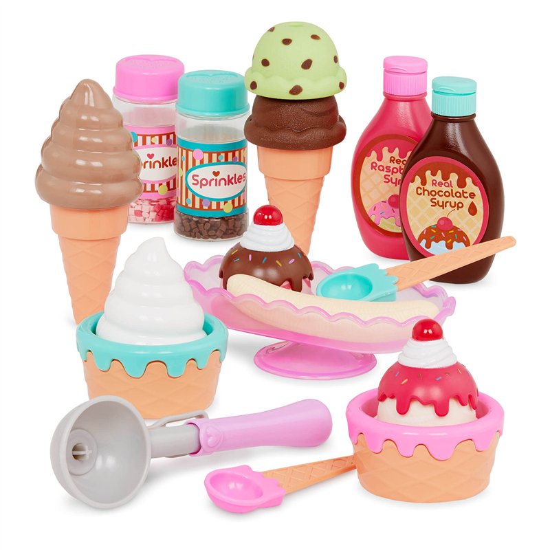 Image secondaire de Battat - Play Circle - Jouet alimentaire - Sweet Treats Ice Cream Parlour - 21 pièces - Set de glaces - Accessoires de cuisine p