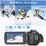 Caméra Vidéo 2.7K Caméscope UHD 36MP Caméra de Vlog pour Youtube IR Night Vision 3.0" LCD à écran Tactile 16X Zoom Camera Record