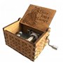 Cuzit Boîte à musique en bois à manivelle Pirates des Caraïbes Davy Jones Médaillon Thème Boîte à musique en bois Cadeau de Sain