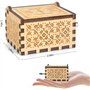 Cuzit Boîte à musique en bois à manivelle Pirates des Caraïbes Davy Jones Médaillon Thème Boîte à musique en bois Cadeau de Sain