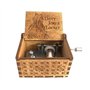 Cuzit Boîte à musique en bois à manivelle Pirates des Caraïbes Davy Jones Médaillon Thème Boîte à musique en bois Cadeau de Sain