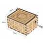 Cuzit Boîte à musique en bois à manivelle Pirates des Caraïbes Davy Jones Médaillon Thème Boîte à musique en bois Cadeau de Sain