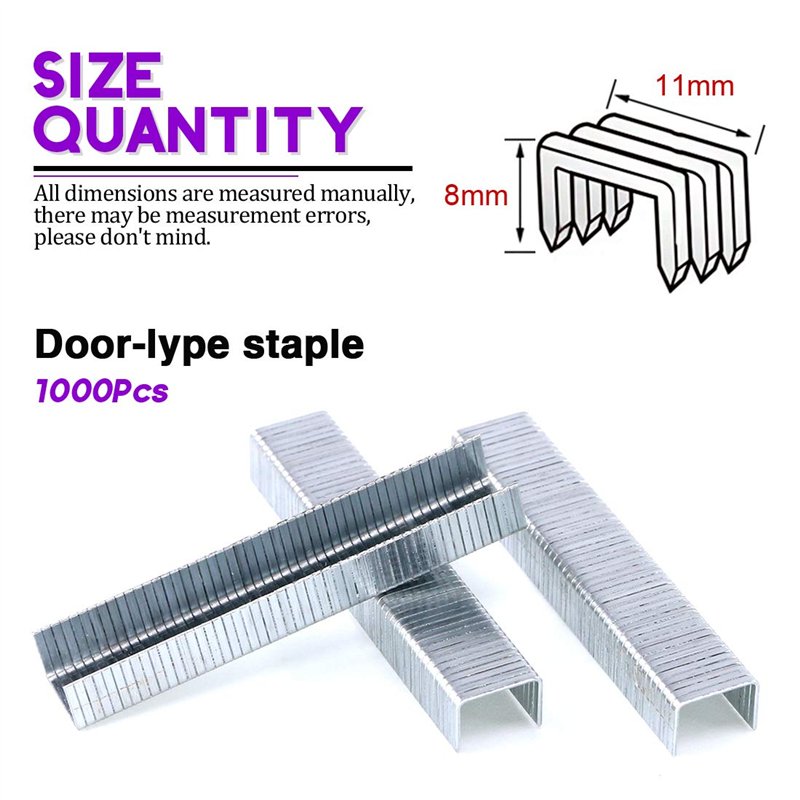 Image secondaire de Swpeet Officemate Lot de 3 000 agrafes standard de qualité supérieure 3 tailles, y compris les agrafes de type T, U et de type p