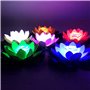 FGX Lot De 3 Lanterne De Lotus Flottante à Led, NéNuphars, Led En Forme De Fleur De Lotus Artificielle Flottante, LumièRe De Lot