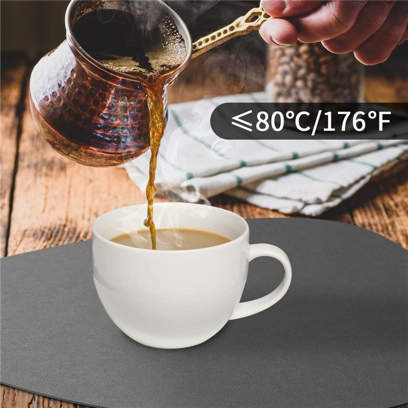 Image secondaire de Deyooxi Set de Table Lavable Sets de Table Impermeable PVC Antidérapant, 6 Pièces Sets de Tables et 6 Pièces Dessous de Verre, G