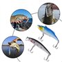 HONGXIN-SHOP Kit de Leurre 24 Pcs Leurres de Pêche Kit Souple Dure Appât Emerillons Crochets et Boîte de Rangement pour la Pêche