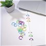 Anneaux de Livre Plastique Classeur à anneaux Métalliques Keychain pour Carte d'étude Album Photo Scrapbook Feuilles 96 Pièces M