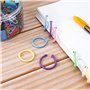 Anneaux de Livre Plastique Classeur à anneaux Métalliques Keychain pour Carte d'étude Album Photo Scrapbook Feuilles 96 Pièces M