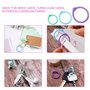 Anneaux de Livre Plastique Classeur à anneaux Métalliques Keychain pour Carte d'étude Album Photo Scrapbook Feuilles 96 Pièces M
