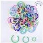 Anneaux de Livre Plastique Classeur à anneaux Métalliques Keychain pour Carte d'étude Album Photo Scrapbook Feuilles 96 Pièces M