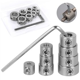 DXIA 8 Pièces Butée de Profondeur de Foret 3-10mm Avec Clé Hexagonale