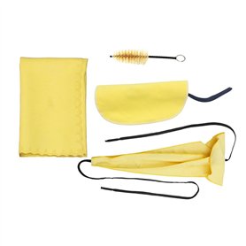 Alnicov Kit d'entretien de nettoyage pour saxophone avec 3 pièces de chiffon de nettoyage et brosse d'embout buccal Outil d'entr