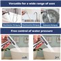 Pulvérisateur de Bidet à Main – avec Crochet de Réservoir d'eau et Tuyau de Douche Flexible Télescopique en ABS de 59" pour Plom