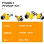 Routeur de Arrondi Fraise Defonceuse Arrondi Coin Rayon Outil de Bordure pour Le Travail du Bois Outils Carpenter 4PCS