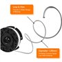Uchidodo Bobine Fil Coupe Bordure pour Black et Decker Coupe-Bordures, 6 Bobine de Fil Debroussailleuse avec 1 Couvercle de Bobi