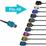 Bingfu Câble Fakra Z Mâle vers SMA Mâle Adaptateur Antenne Véhicule 30cm pour Autoradio Stéréo Android Unité Centrale Navigation