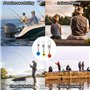 100 Pièces Émerillon de Pêche, Agrafes de Pêche, Haricot Espace de Pêche, Accessoires de Perles de Pêche en Mer, Petit Kit d'Acc